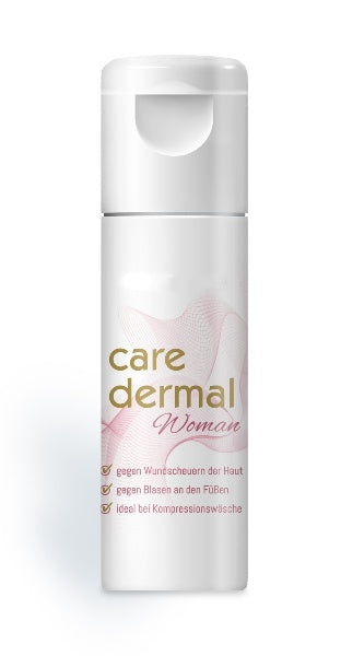 Care Dermal Women schützt vor wundgescheuerter Haut an den Oberschenkeln, durch BH-Träger und bei Reibung im Alltag.